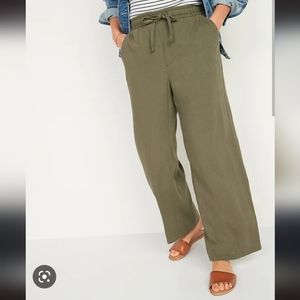 Old Navy High-Waisted Linen-Blend Wide-Leg Pants for Women